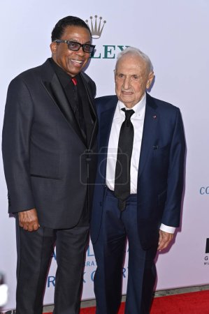 Photo for LOS ANGELES, CA. October 05, 2023:  Herbie Hanock and Frank Gehry at the Los Angeles Philhamonic Gala marking the 20th anniversary of the Walt Disney Concert Hall - Royalty Free Image