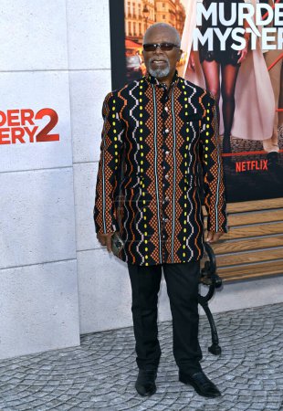 Photo for LOS ANGELES, CA. March 28, 2023:  John Kani at the premiere for Murder Mystery 2 at the Regency Village Theatre - Royalty Free Image