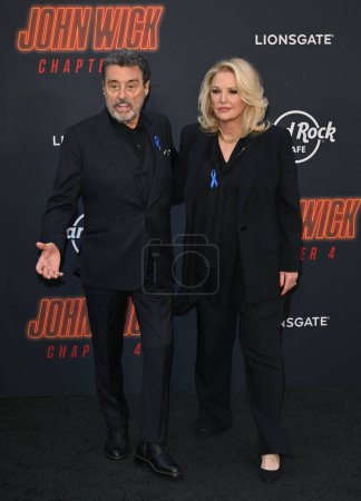 Photo for LOS ANGELES, CA. March 20, 2023:  Ian McShane and Gwen Humble at the premiere for John Wick: Chapter 4 at the TCL Chinese Theatre, Hollywood - Royalty Free Image