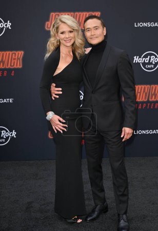 Photo for LOS ANGELES, CA. March 20, 2023:  Mark Dacascos and Julie Dacascos at the premiere for John Wick: Chapter 4 at the TCL Chinese Theatre, Hollywood - Royalty Free Image