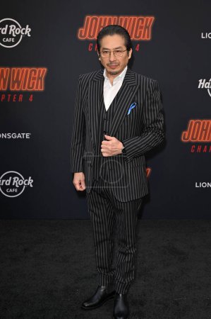 Photo for LOS ANGELES, CA. March 20, 2023:  Hiroyuki Sanada at the premiere for John Wick: Chapter 4 at the TCL Chinese Theatre, Hollywood - Royalty Free Image