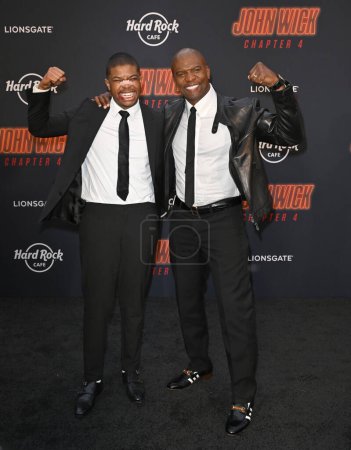Photo for LOS ANGELES, CA. March 20, 2023:  Isaiah Crews and Terry Crews at the premiere for John Wick: Chapter 4 at the TCL Chinese Theatre, Hollywood - Royalty Free Image
