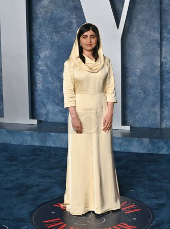 Photo for BEVERLY HILLS, CA. March 13, 2023:  Malala Yousafzai at the 2023 Vanity Fair Oscar Party at the Wallis Annenberg Center - Royalty Free Image