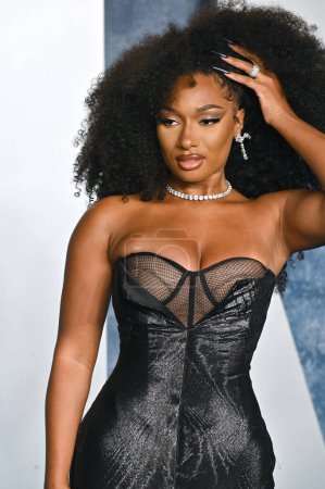 Photo for BEVERLY HILLS, CA. March 12, 2023:  Megan Thee Stallion at the 2023 Vanity Fair Oscar Party at the Wallis Annenberg Center - Royalty Free Image
