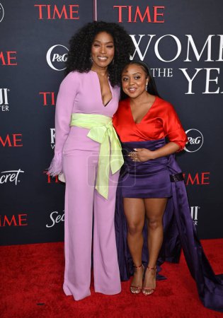 Photo for LOS ANGELES, CA. March 08, 2023:  Angela Bassett and Quinta Brunson at the Time Women of the Year Gala at the Four Seasons Hotel, Los Angeles - Royalty Free Image