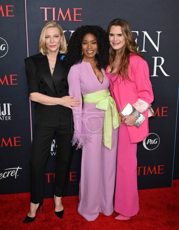 Photo for LOS ANGELES, CA. March 08, 2023:  Cate Blanchett, Angela Bassett and Brooke Shields at the Time Women of the Year Gala at the Four Seasons Hotel, Los Angeles - Royalty Free Image