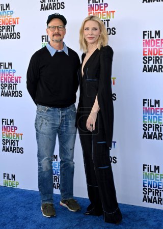 Photo for SANTA MONICA, CA. March 04, 2023:  Todd Field  and Cate Blanchett at the Film Independent Spirit Awards 2023 in Santa Monica - Royalty Free Image