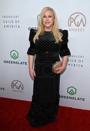 Foto de LOS ÁNGELES, CA. 25 de febrero de 2023: Patricia Arquette en la 34ª edición de los Producers Guild Awards en el Beverly Hilton Hotel - Imagen libre de derechos