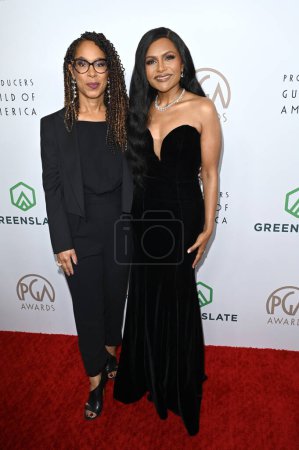 Photo for LOS ANGELES, CA. February 25, 2023:  Channing Dungey and Mindy Kaling at the 34th Annual Producers Guild Awards at the Beverly Hilton Hotel - Royalty Free Image