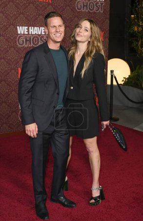 Photo for LOS ANGELES, CA. February 22, 2023:  Christopher Landon and Jessica Rothe at the premiere for We Have A Ghost at the Tedum Theatre, Hollywood - Royalty Free Image