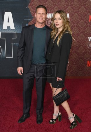 Photo for LOS ANGELES, CA. February 22, 2023:  Christopher Landon and Jessica Rothe at the premiere for We Have A Ghost at the Tedum Theatre, Hollywood - Royalty Free Image