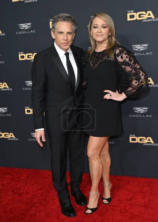 Photo for LOS ANGELES, CA. February 18, 2023:  Ben Stiller and Christine Taylor at the 75th Annual Directors Guild Awards at the Beverly Hilton Hotel - Royalty Free Image