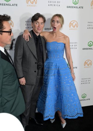 Photo for LOS ANGELES, USA. February 25, 2024: Cillian Murphy, Emily Blunt & Robert Downey Jr. at the 2024 Producers Guild Awards at the Dolby Theatre - Royalty Free Image