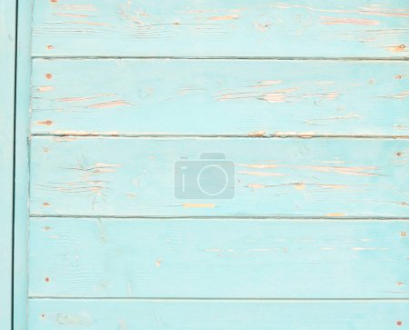 Photo for Pale green panelled wood background with peeling paint and space for copy. High quality photo - Royalty Free Image