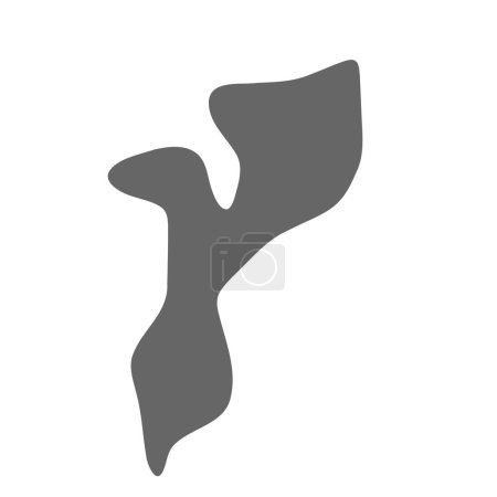 Mosambik vereinfachte Landkarte. Grau stilvolle glatte Landkarte. Vektor-Symbole isoliert auf weißem Hintergrund.