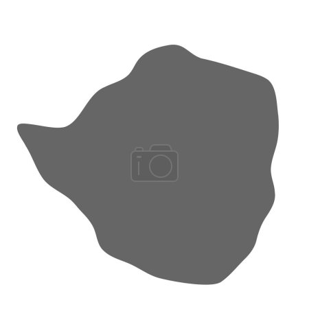 Simbabwe Land vereinfachte Karte. Grau stilvolle glatte Landkarte. Vektor-Symbole isoliert auf weißem Hintergrund.