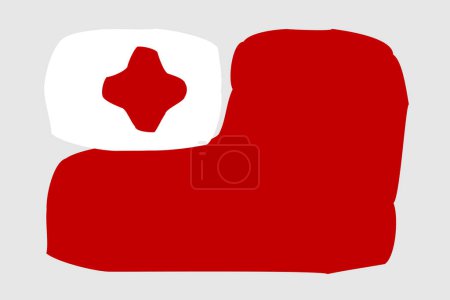 Tonga Flagge - gemalte Designvektorillustration. Vektor-Pinselstil