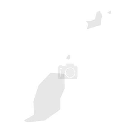 Grenada vereinfachte Landkarte. Hellgraue Silhouette mit scharfen Ecken auf weißem Hintergrund. Einfaches Vektorsymbol