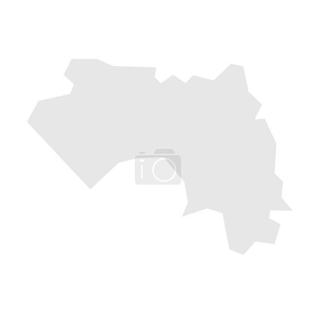 Guinea país mapa simplificado. Silueta gris claro con esquinas afiladas aisladas sobre fondo blanco. Icono de vector simple