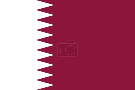 Qatar vector flag in official colors and 3:2 aspect ratio.