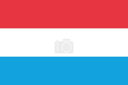 Luxemburger Vektorfahne in den offiziellen Farben und im Seitenverhältnis 3: 2.