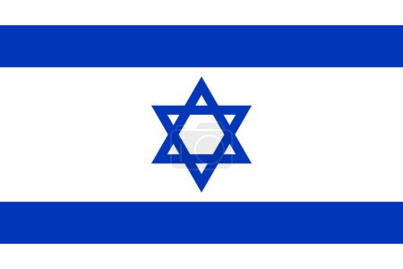 Israel vector flag in official colors and 3:2 aspect ratio.