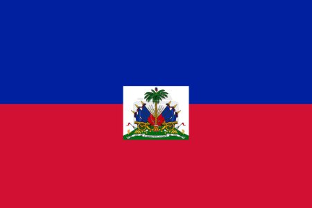 Haiti-Vektorfahne in den offiziellen Farben und im Seitenverhältnis 3: 2.