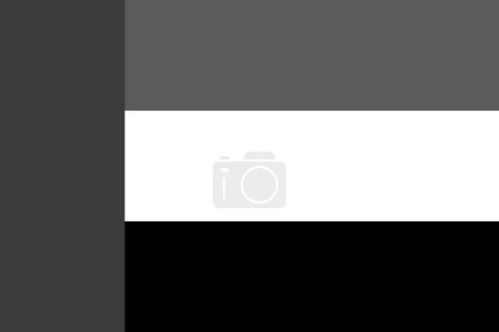 United Arab Emirates flag - greyscale monochrome vector illustration. Flag in black and white