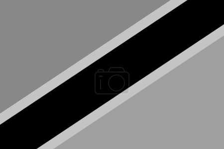 Bandera de Tanzania - ilustración vectorial monocromática a escala de grises. Bandera en blanco y negro