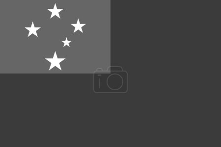 Samoa flag - greyscale monochrome vector illustration. Flag in black and white