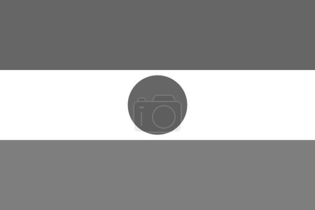 Drapeau Niger - illustration vectorielle monochrome en niveaux de gris. Drapeau en noir et blanc