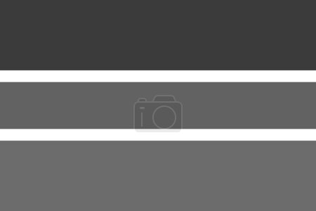Drapeau Gambie - illustration vectorielle monochrome en niveaux de gris. Drapeau en noir et blanc