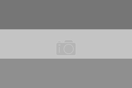 Drapeau gabonais - illustration vectorielle monochrome en niveaux de gris. Drapeau en noir et blanc