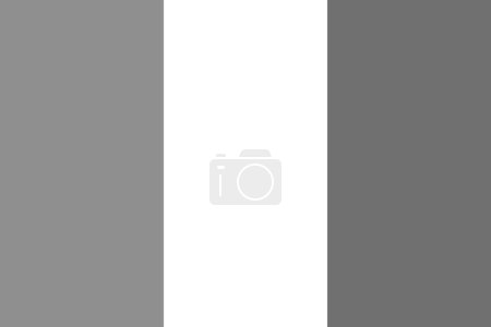 Drapeau Côte d'Ivoire - Illustration vectorielle monochrome en niveaux de gris. Drapeau en noir et blanc