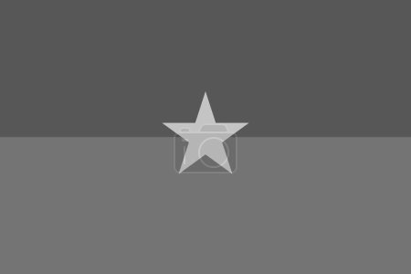Flagge Burkina Fasos - Graustufen-Monochrom-Vektorillustration. Flagge in schwarz-weiß