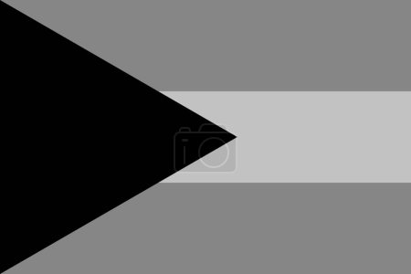 Bahamas flag - greyscale monochrome vector illustration. Flag in black and white