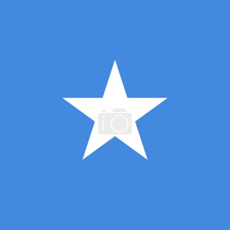 Somalia flag - solid flat vector square with sharp corners.