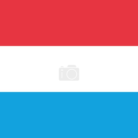 Luxemburger Flagge - massives flaches Vektorquadrat mit scharfen Ecken.