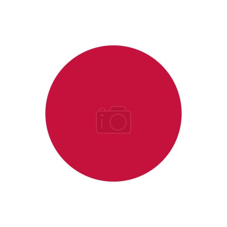 Japan-Flagge - massives flaches Vektorquadrat mit scharfen Ecken.