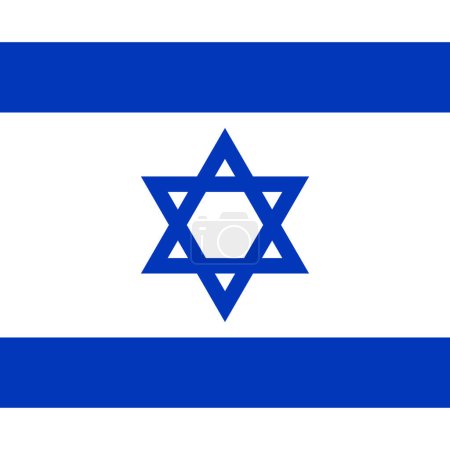Israel flag - solid flat vector square with sharp corners.