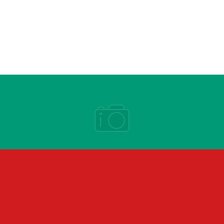 Bulgarien Flagge - massives flaches Vektorquadrat mit scharfen Ecken.