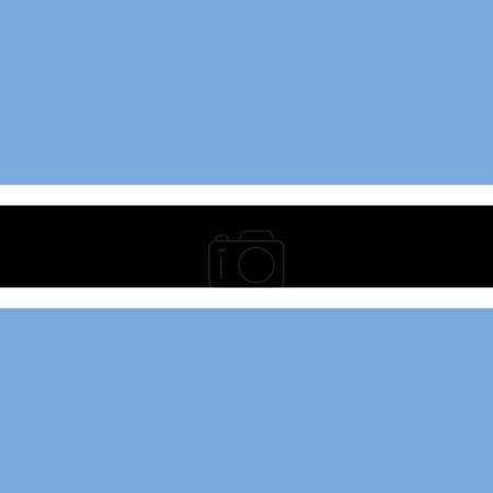 Drapeau du Botswana - carré vectoriel plat solide avec des coins pointus.