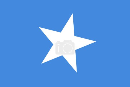Drapeau de Somalie - découpage rectangulaire du drapeau vectoriel rotatif.