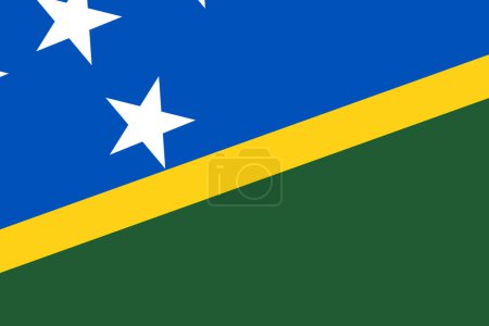 Bandera de las Islas Salomón - recorte rectangular de la bandera vectorial girada.