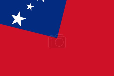 Samoa flag - rectangular cutout of rotated vector flag.