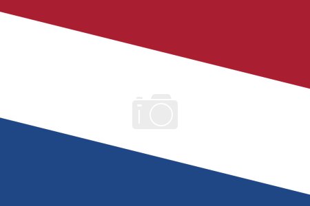 Bandera de los Países Bajos - recorte rectangular de la bandera vectorial girada.