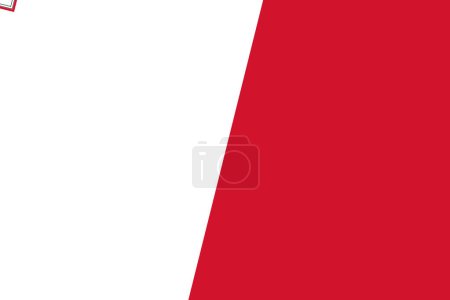 Malta flag - rectangular cutout of rotated vector flag.
