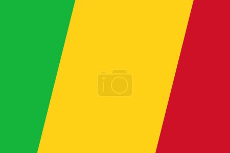 Mali-Flagge - rechteckiger Ausschnitt der rotierten Vektorfahne.
