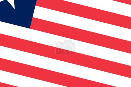 Liberia Flagge - rechteckiger Ausschnitt der gedrehten Vektorfahne.