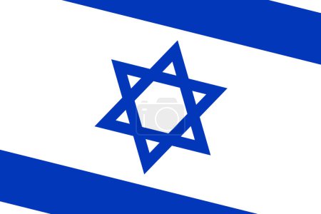 Israel flag - rectangular cutout of rotated vector flag.